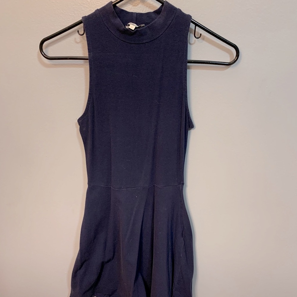 Skater dress with high neck